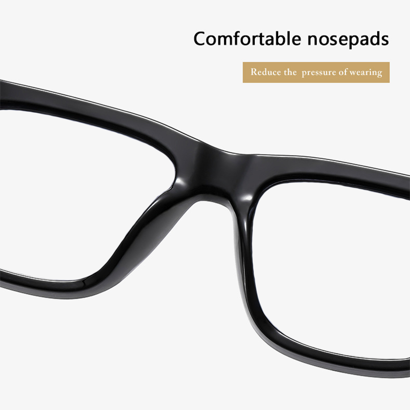 Men Square Blue Light Blocking Reading Glasses Clear Lens Full Frames Glasses