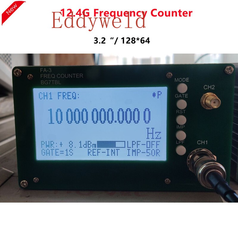 12.4G Frequency Counter 11Bit/Sec Frequency Meter FA-3-12.4GP w/ Power Adapter