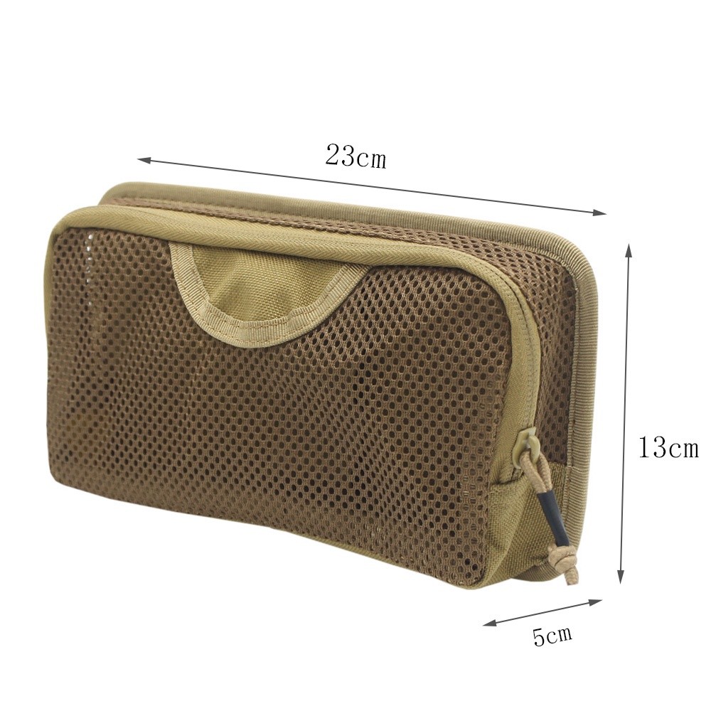 Mesh tool organizer with zipper hook loop for backpack expansion outdoor