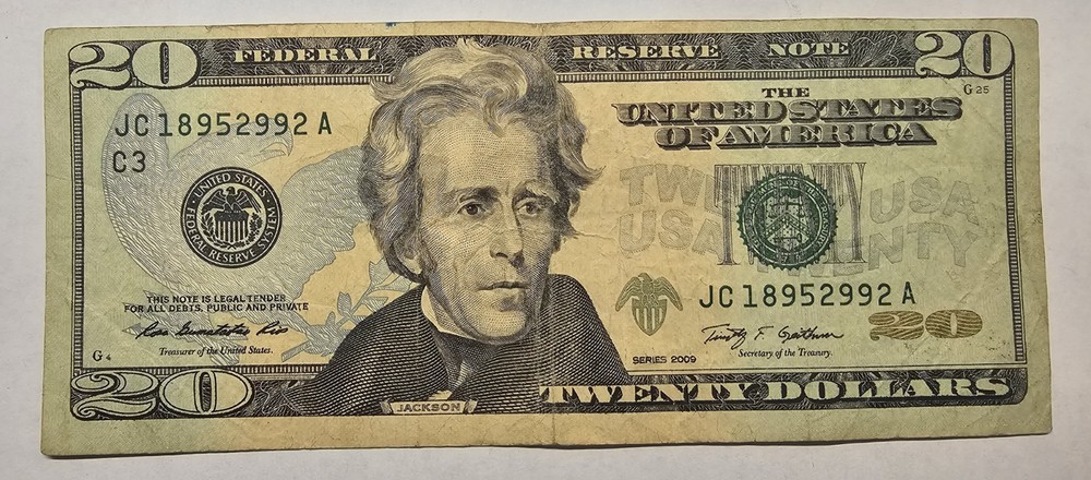 🗯1996 $20 Noticeable Misaligned Cut Error- Federal Reserve Note🗯