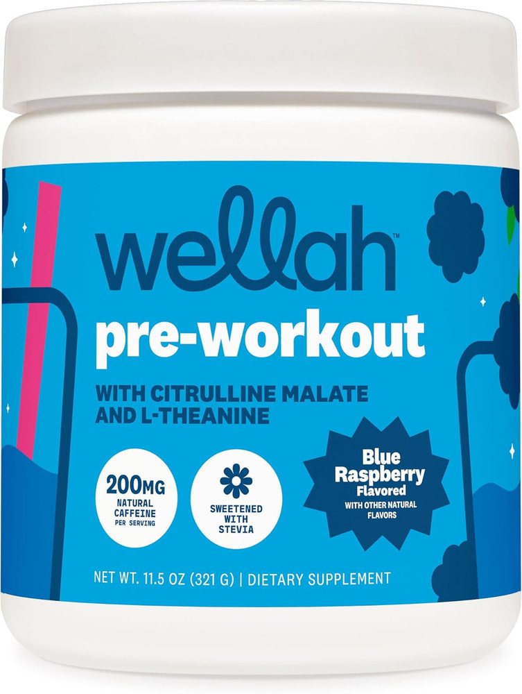 Get-Going Pre-Workout Drink Mix (Blue Raspberry Flavored, 30 Servings) - with Ci