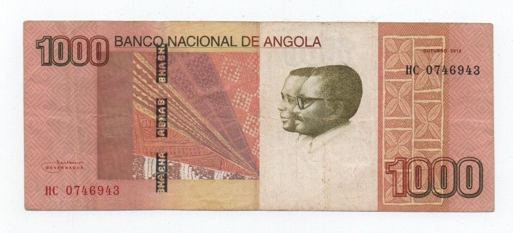 ANGOLA 1000 KWANZAS 2012 PICK 156 LOOK SCANS