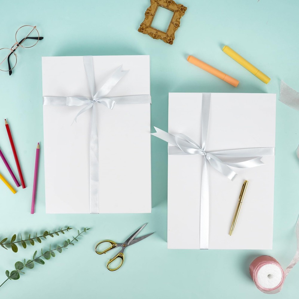 16pcs Gift Boxes with Lids for Presents White Robe Boxes Shirt Boxes Bulk for...