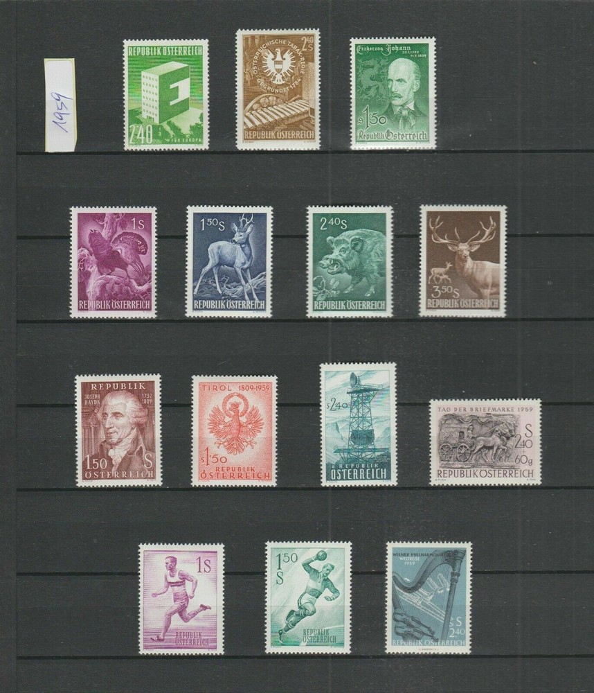 AUSTRIA 1956 - 1959 MINT/NH
