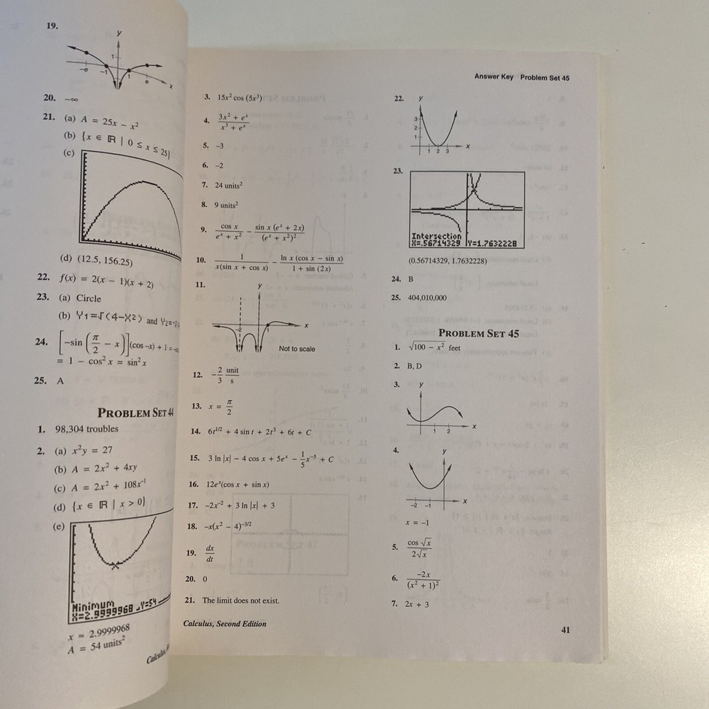 Saxon Calculus with Trigonometry and Analytic Geometry, Answer Key - Like New