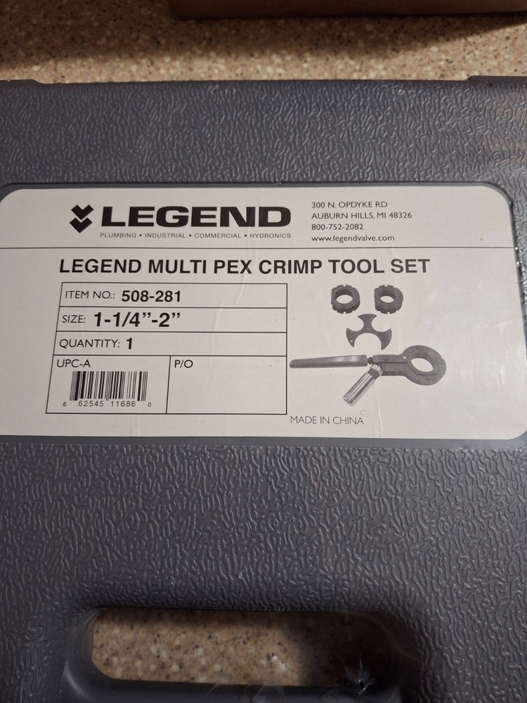 legend 508-281 multi pex crimp tool set