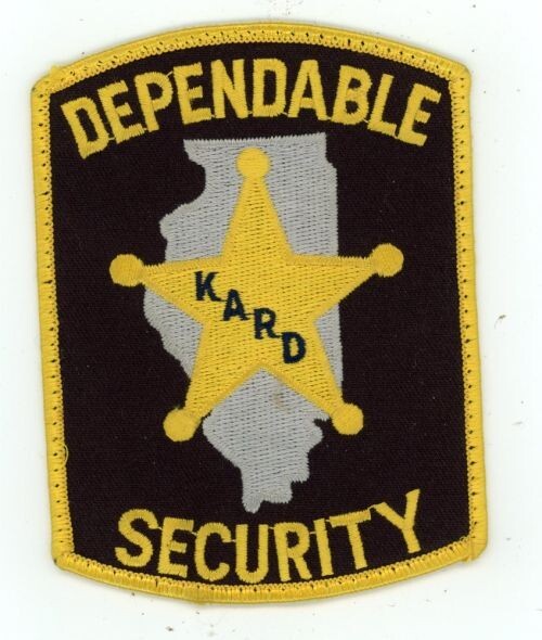ILLINOIS IL DEPENDABLE SECURITY NICE SHOULDER PATCH SHERIFF POLICE