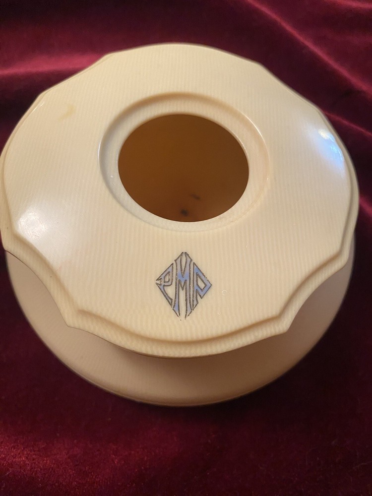 ANTIQUE CELLULOID VANITY HAIR RECEIVER