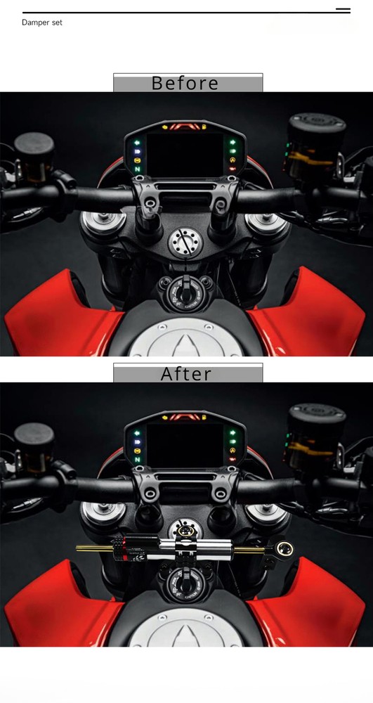For Ducati Hypermotard 950 SP Steering Stabilizer Damper Mounting Bracket Kit