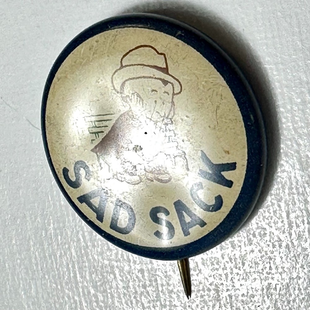 c1940s Sad Sack Comic 1" Tin Litho Pinback Button