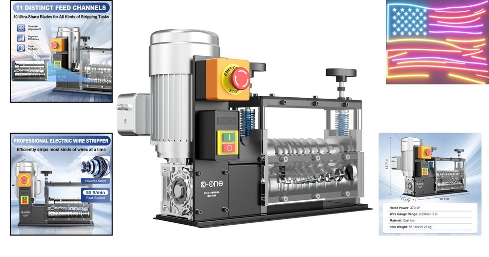Wire Stripping Machine 0.06-1.5 inch,Visible Stripping Depth Reference,Wire S...