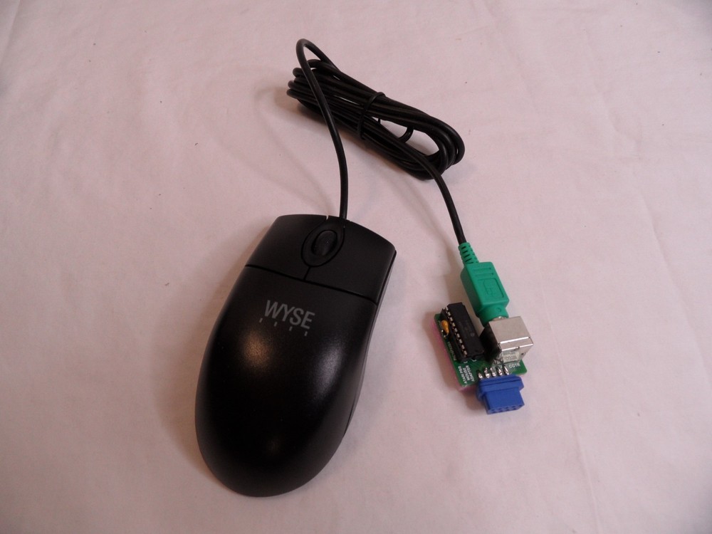 PS/2 Optical Mouse and Mouse  adapter for Atari ST Computers