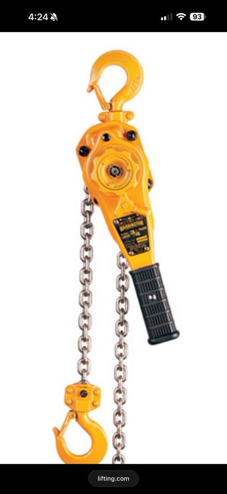 Harrington 3/4 Ton Lever Chain Hoist
