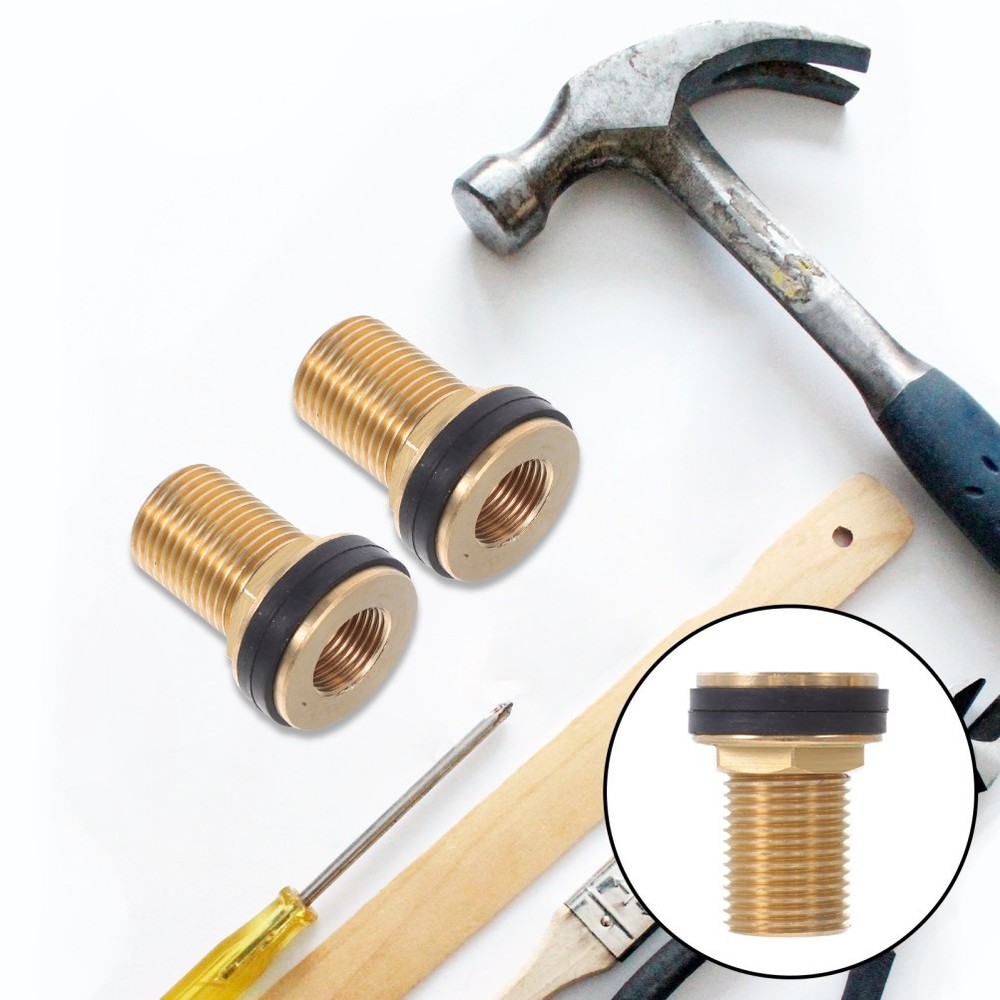 2 Pcs Adapter with Rubber Sealing Ring Barrel Fitting