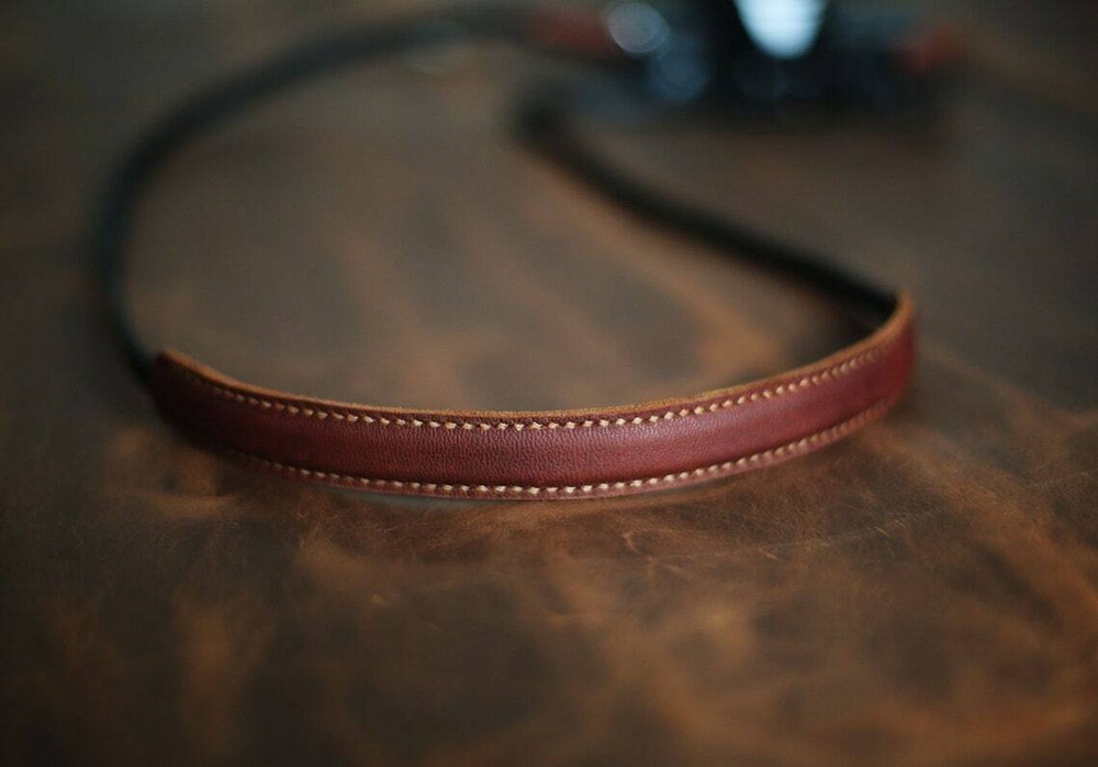 Handmade leather reduce pressure camera strap thicken shoulder widened windmup
