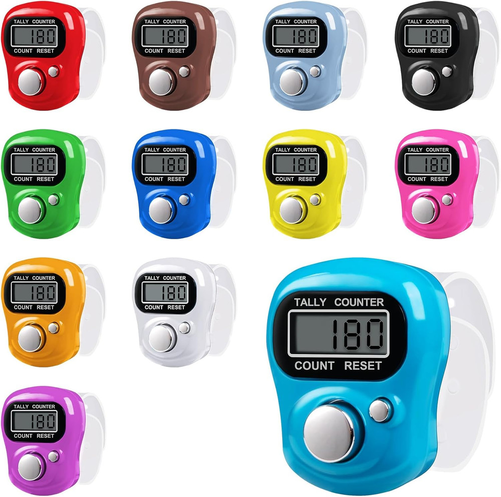 12 Pack Electronic Finger Counter, 5 Digit LCD Electronic Digital Display