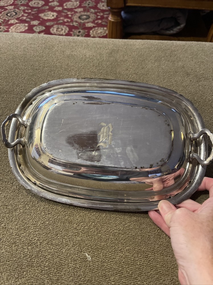 Reed Barton Mayflower 5002 EPNS Oval Covered Silverplate Serving Dish (CM)