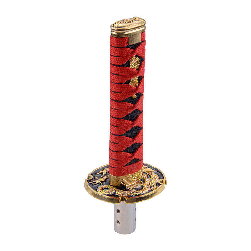 Car Universal 15cm Samurai Sword Gear Shift Knob Shifter Katana +Thread Adapte