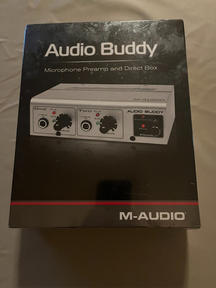 M-Audio Audio Buddy Microphone Preamp and Direct Box NIB