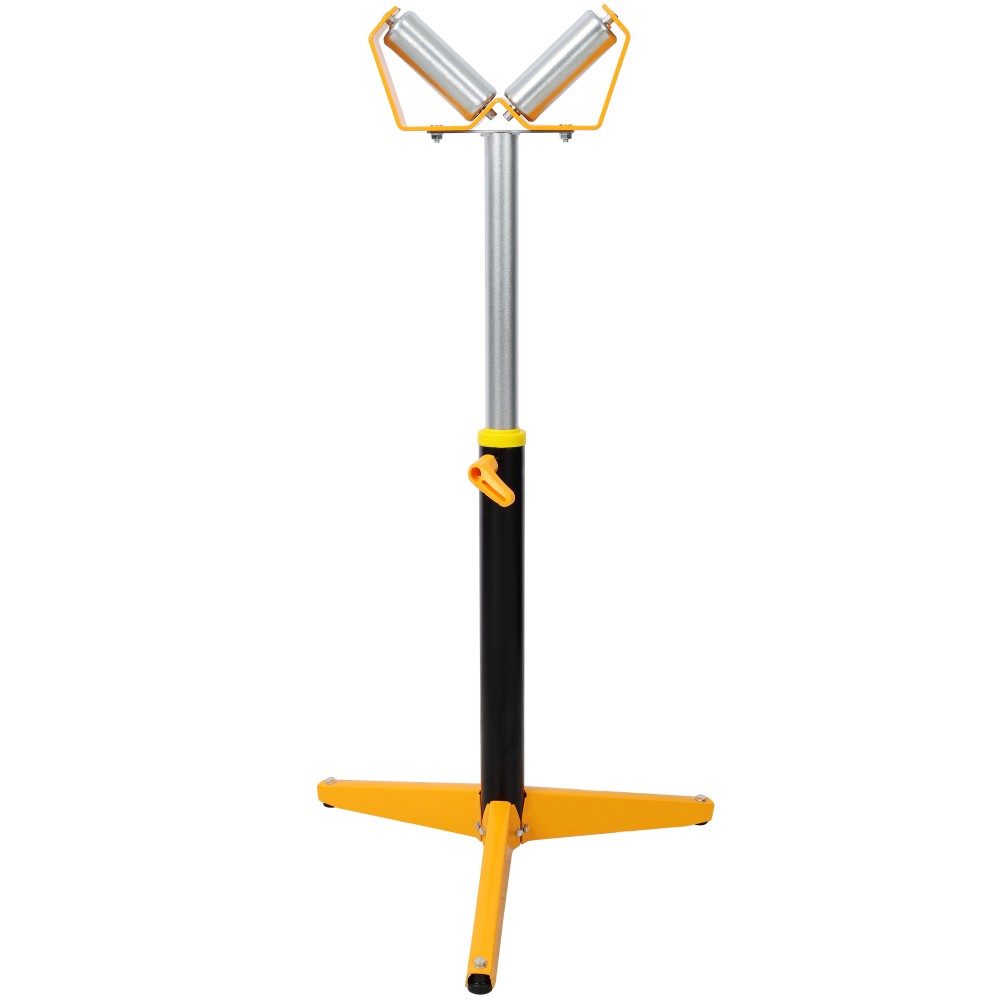 Adjustable V-Shape Roller Stand for Woodworking & Construction