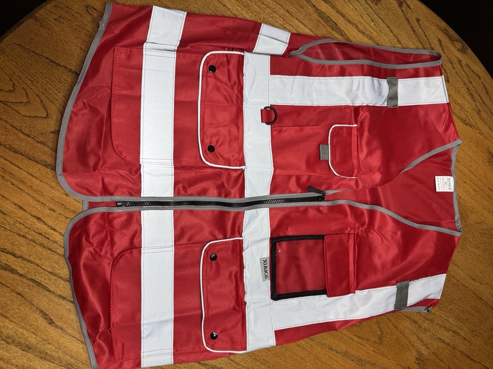 18 XL Red Safety Reflective Vest