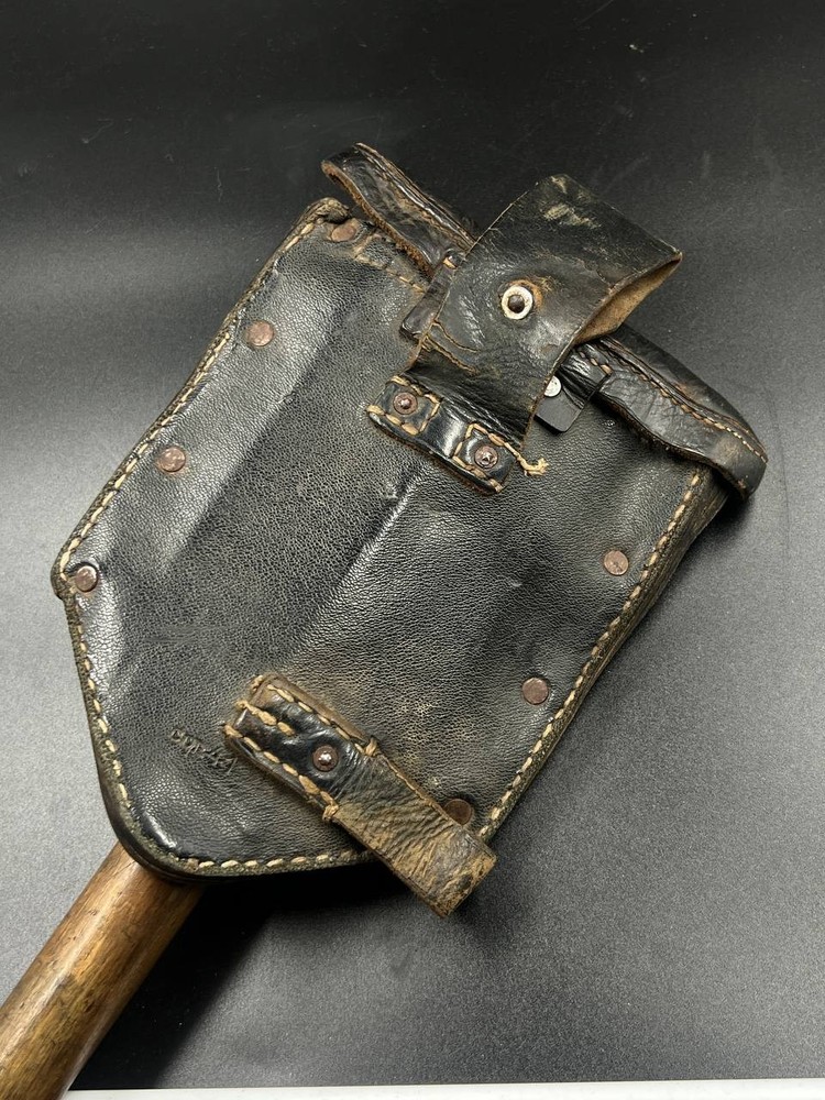 German Folding Entrenching Tool in Carrier.
