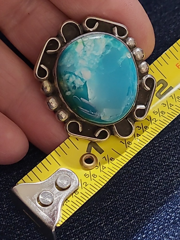Size 6.5 Sterling Silver Navajo Turquoise Ring