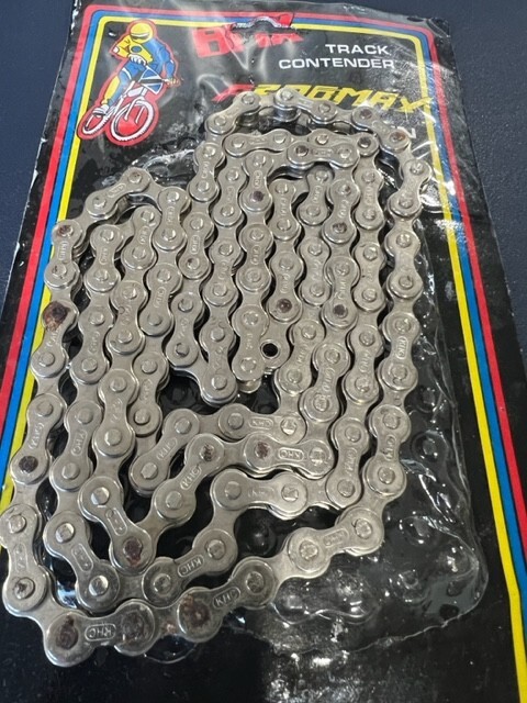 ! VINTAGE OLD SCHOOL UNUSED KHC CHAIN CHROME INCLUDES MASTER LINK SOME LINK RUST