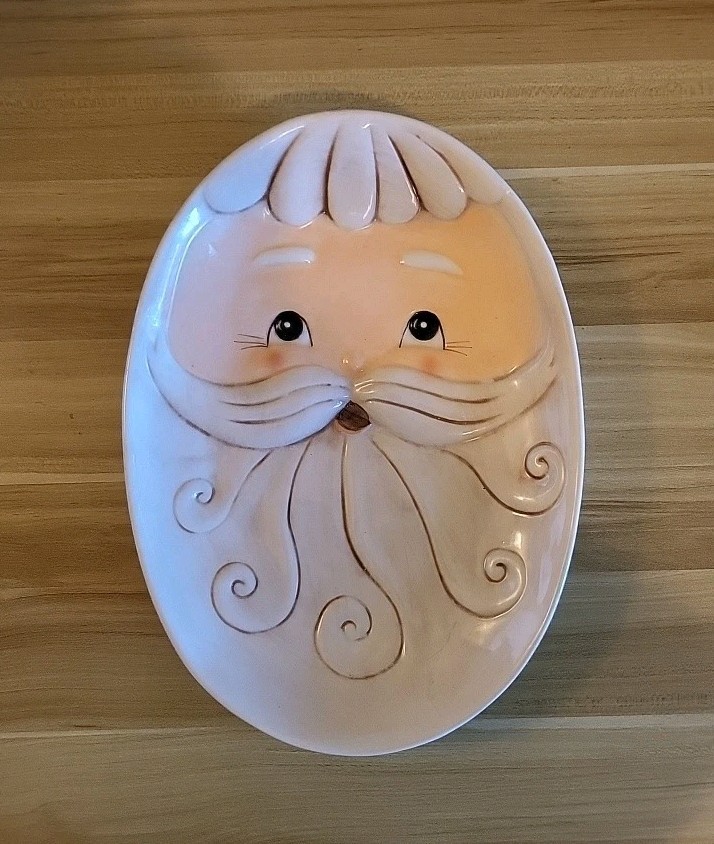 Johanna Parker Transpac Santa Ceramic Serving Platter