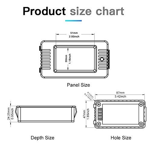 AC Current Voltage Amperage Power Energy Panel Meter LCD Digital Display Amme...