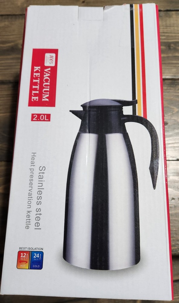 Hot/Cold Vacuum Kettle - Stainless Steel 2.0L - Coffee,  Tea Kettle