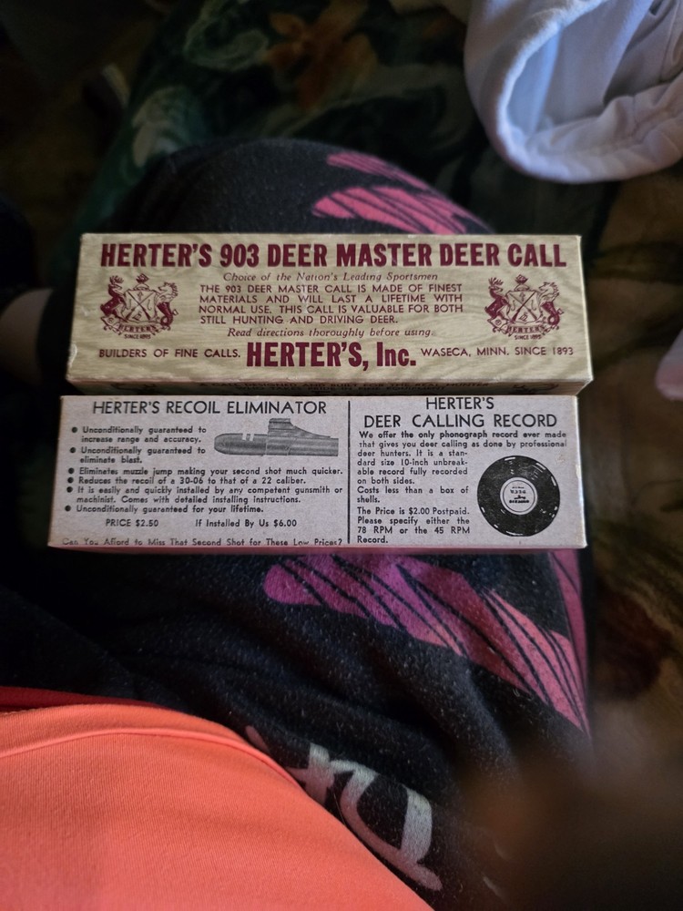 Herter's 903 Deer Master Deer Call Original Box & Booklet