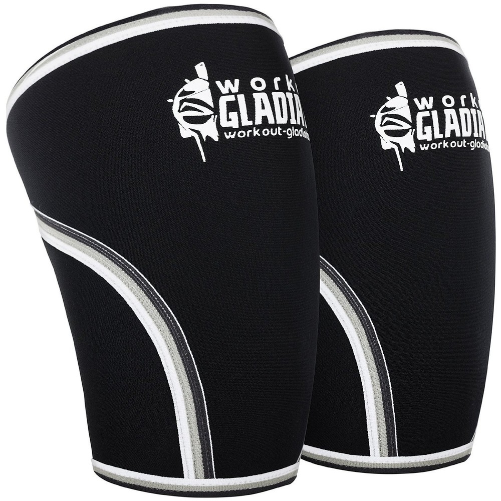 Knee Compression Sleeve Pair 7 MM Max Support Crossfit Running Squats Lifting