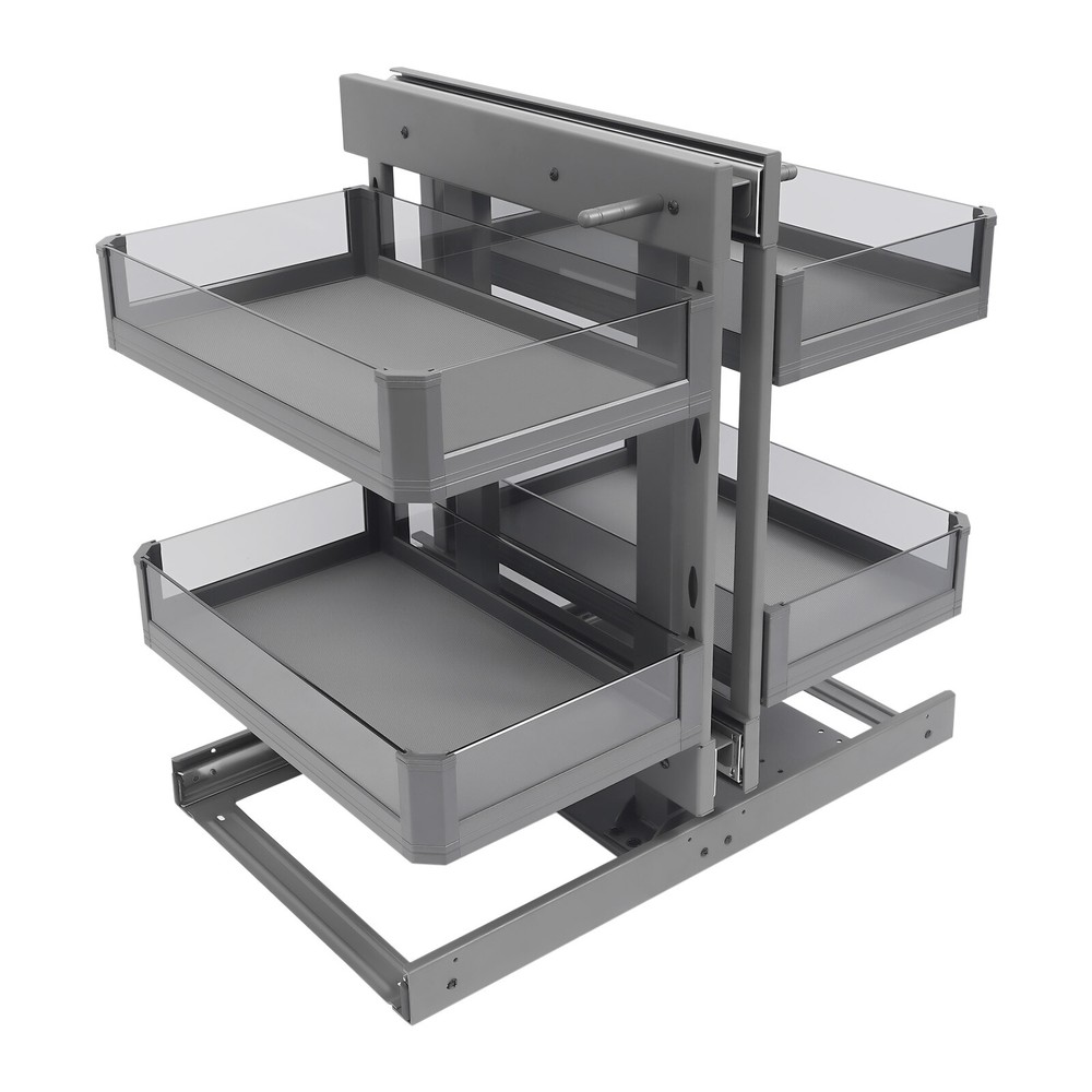 Blind Corner Pull Out Pantry Racks Left&Right Open Min Opening 14.57" W/4 Basket