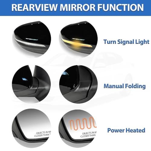 Side Mirror Compatible With Kia Optima 2011 2012 Right Passenger Side Black