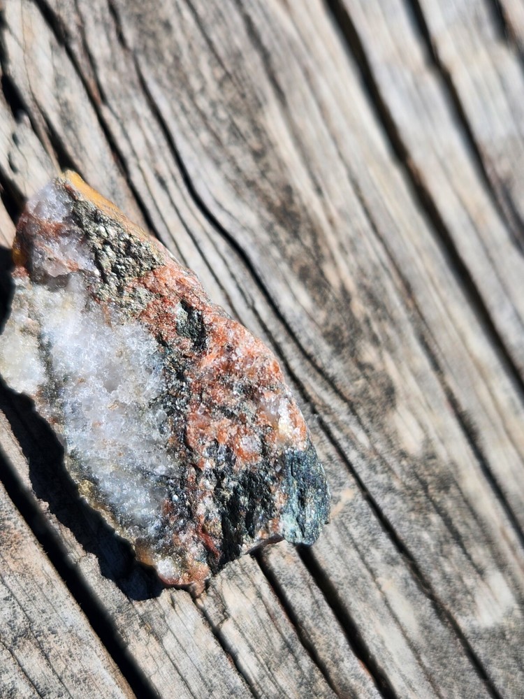 Granite gold rock specimen