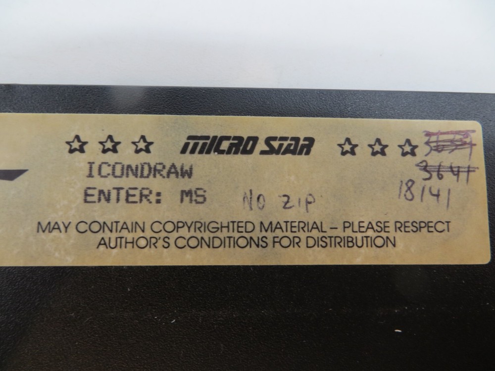 5.25" Floppy Disk ICONDRAW Micro Star Computer Program Disc vintage