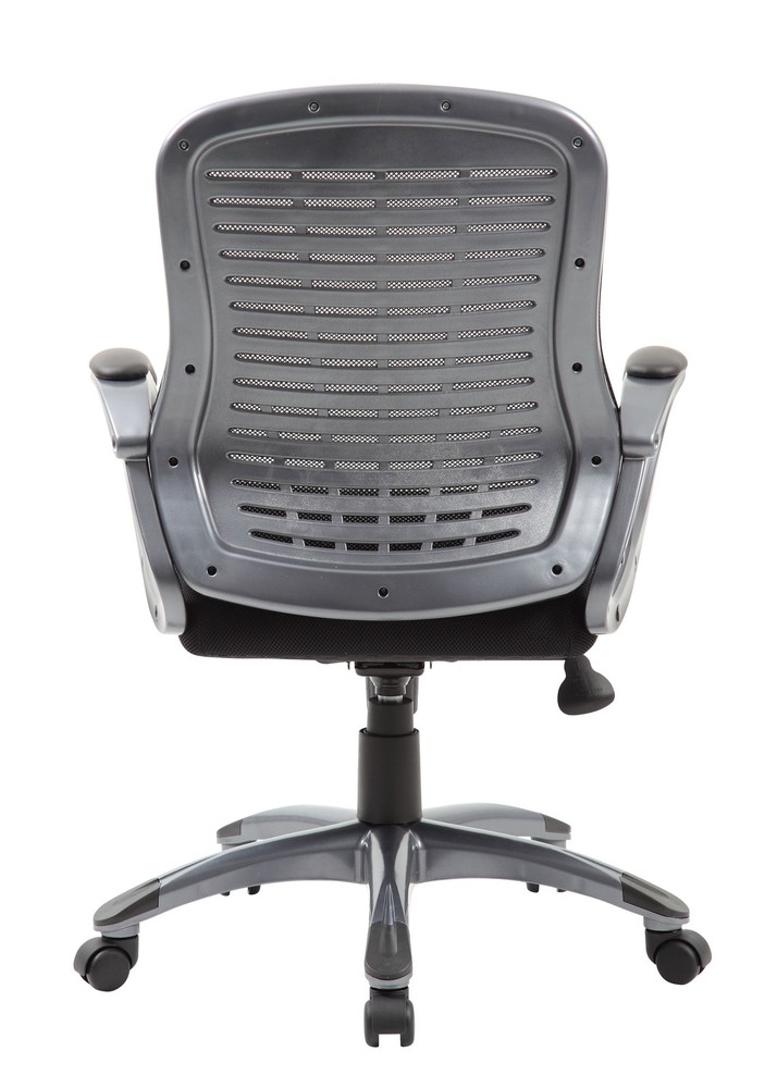 Boss Ribbed High Back Mesh Chair MODEL # B6756-BK