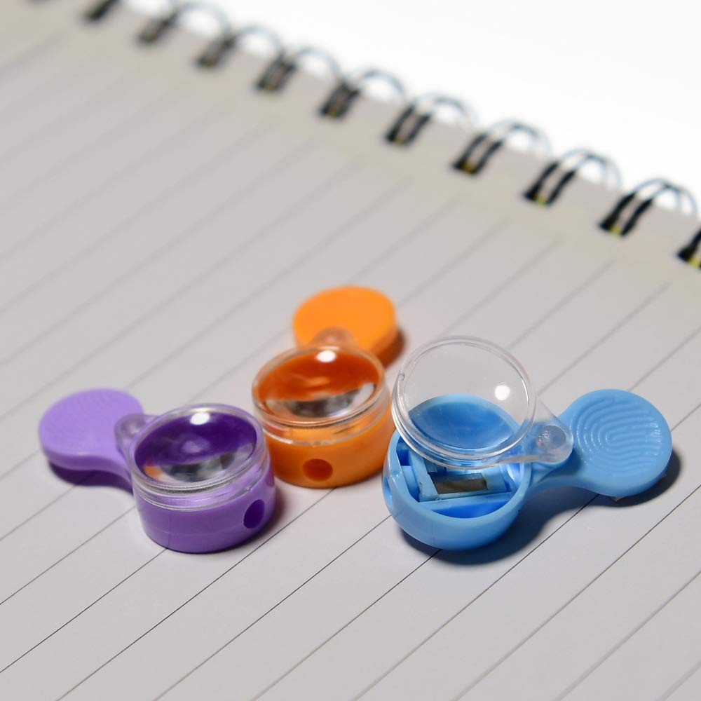 WEKOIL 2.0 Lead Pointer Pencil Sharpener, Mini 2mm Leads Orange+purple+blue