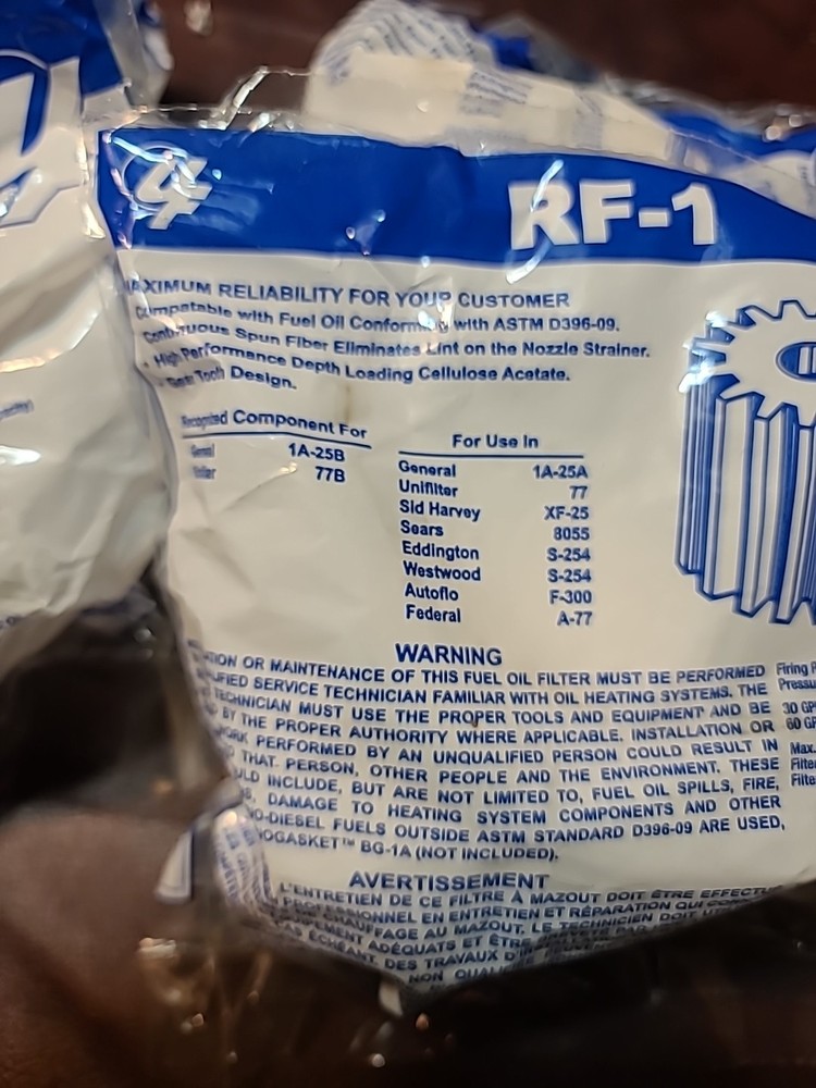 (4) RF-1 Replacement Cartridge Unifilter 77b & 77