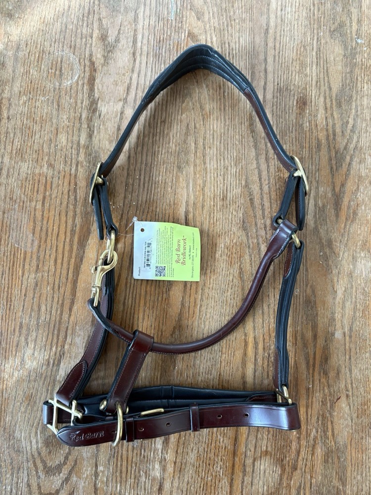 KL Select Red Barn Erin Halter Cob Size Brow/black Padding New With Tags