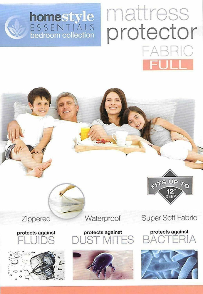 Fabric Mattress Protector, Soft Zippered Waterproof & Dust mite Proof -Full Size