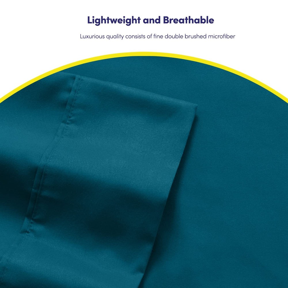 Queen Sheets Teal - 6 Piece 1500 Supreme Collection Fine Brushed Microfiber D...