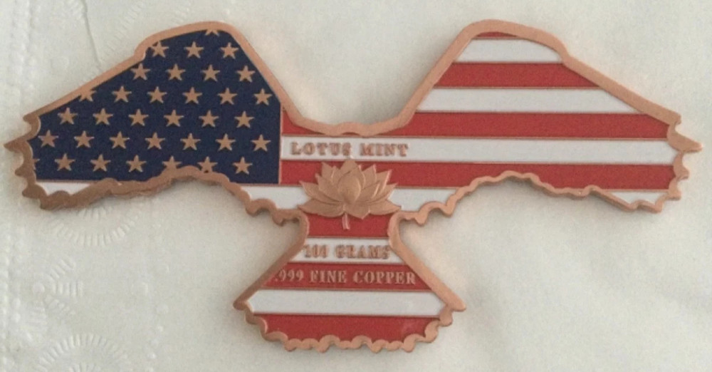 100 Gram Copper Eagle – American Flag Reverse – .999 Fine from Lotus Mint