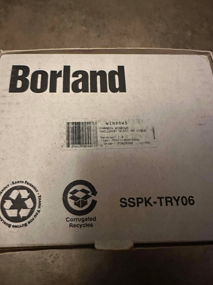 Borland Paradox For Windows 3.1 Version 1.0 NOS