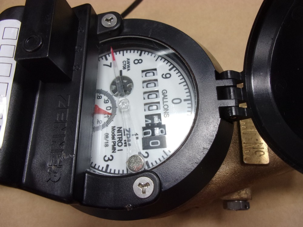 Zenner 1" ZPM Nitro 1 Bronze Water Line Meter Direct Read Wireless Scancoder