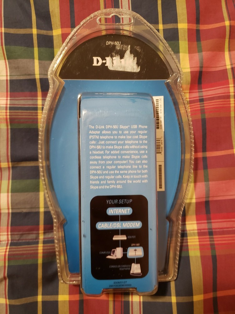 D-Link DPH-50U Skype USB Phone Adapter Skype Certified