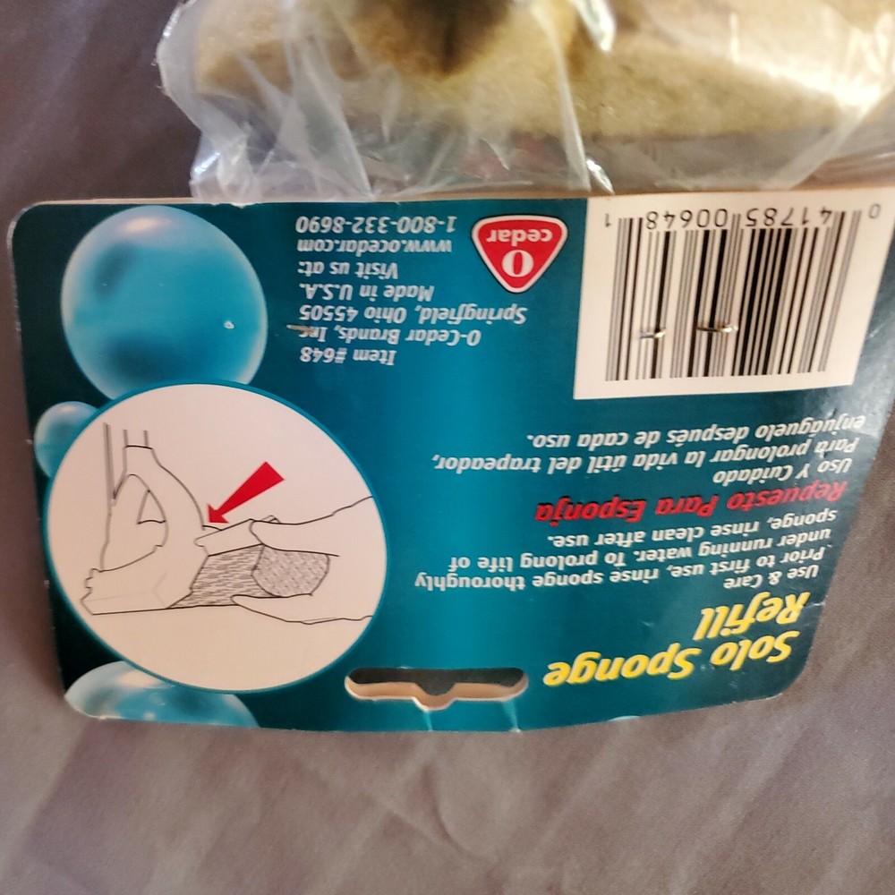 O Cedar New Solo Sponge Refill NEW! Never opened