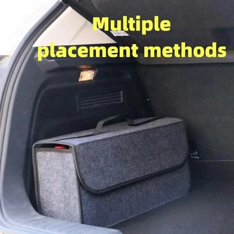 Car Trunk Soft Felt Storage Box Large Anti Slip Organizer