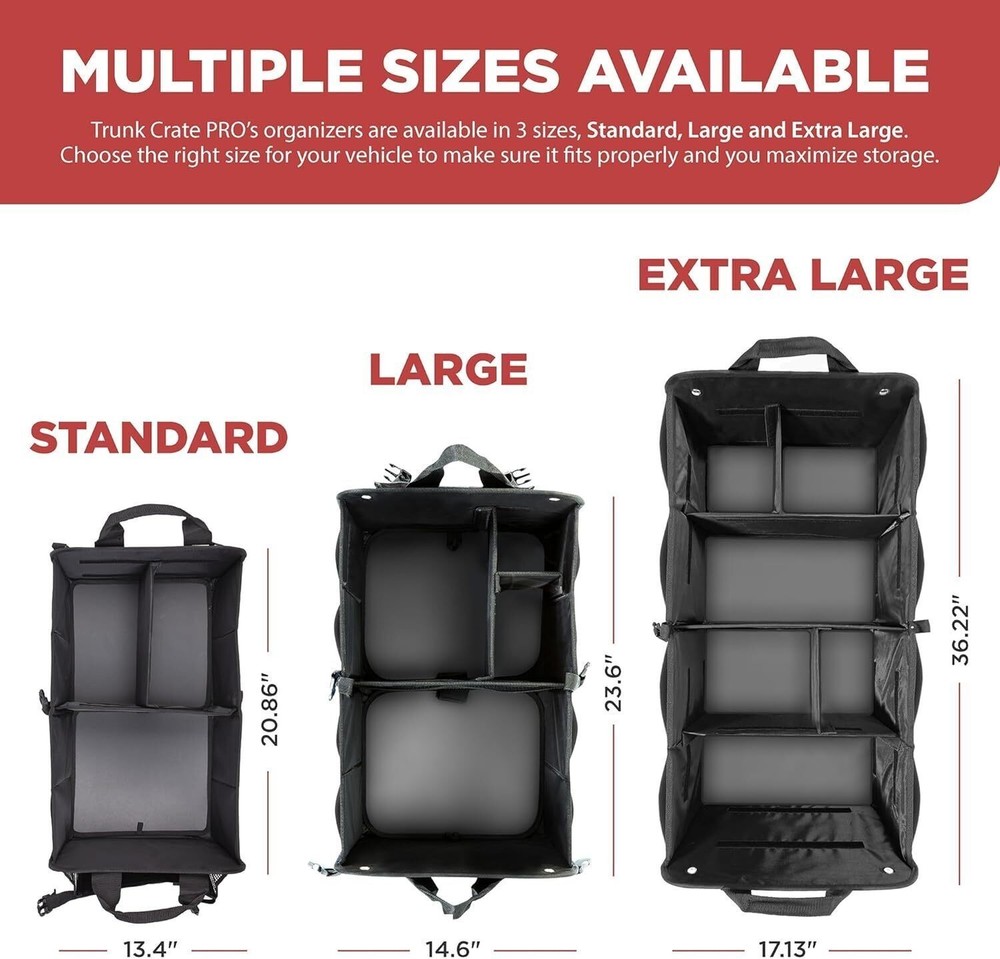 Trunk Organizer Adjustable Multi Compartments Collapsible Car Storage Handbag